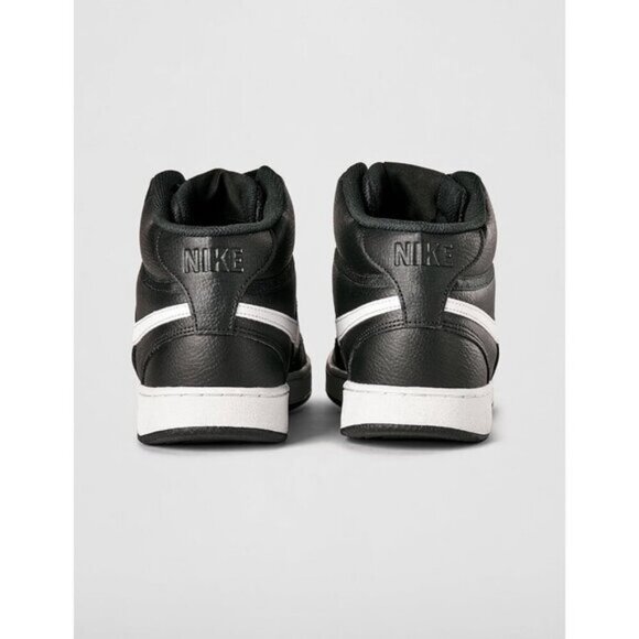 ⚡Nike Men's Black/White/Black Court Vision Mid Next Nature Fashion Sneakers - Picture 7 of 7